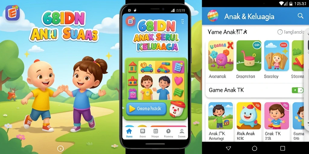 Antarmuka ceria dan interaktif dari Game Anak TK.