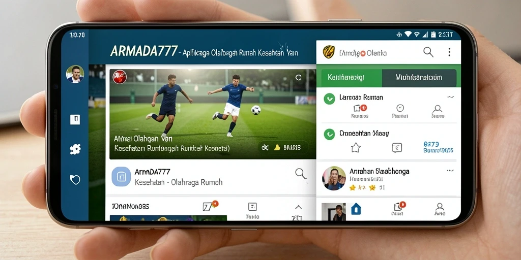 Tampilan antarmuka interaktif ARMADA777 untuk olahraga rumah.