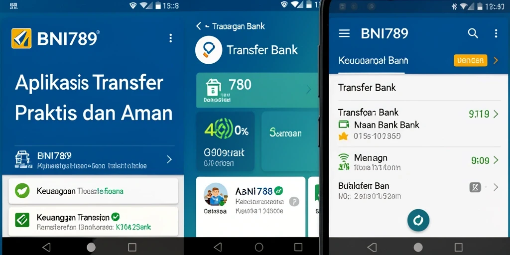 Antarmuka aplikasi BNI789 yang sederhana dan mudah dioperasikan.