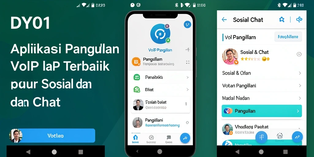 Tampilan antarmuka DY01 menunjukkan fitur VoIP Panggilan yang intuitif.
