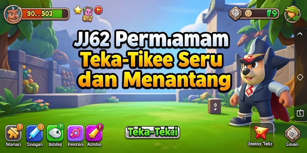 Tampilan antarmuka <strong>JJ62</strong> dengan berbagai teka-teki yang menantang.