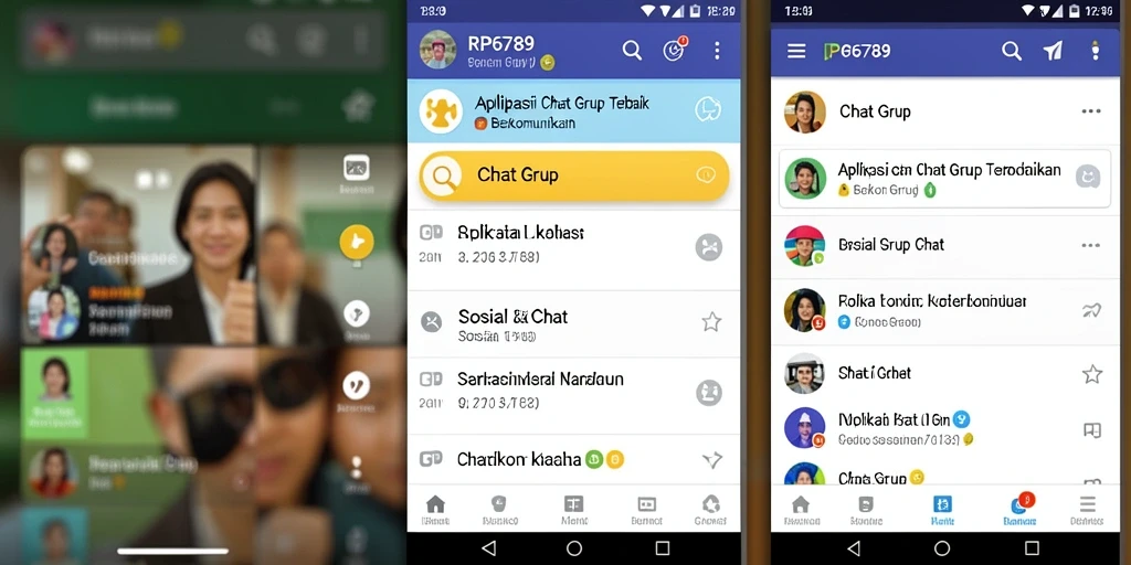 Antarmuka RP6789 menampilkan fitur grup chat yang interaktif dan mudah digunakan.