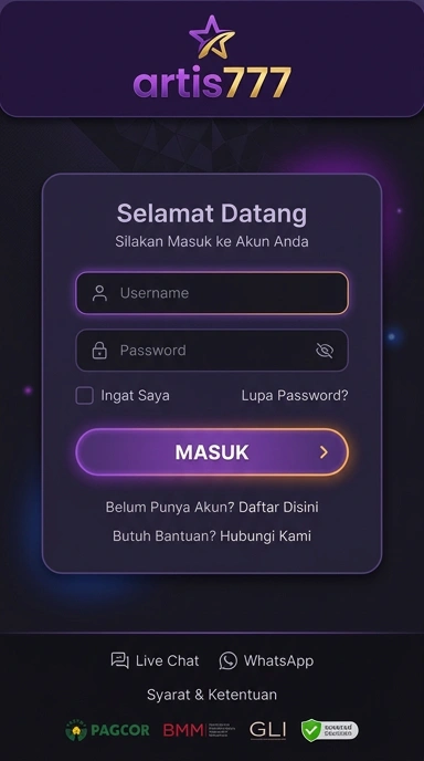 Cara Masuk Akun artis777 untuk Pengguna Android